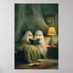 Geister im Schlafzimmer-Kunstprint Vintage Gothic Poster