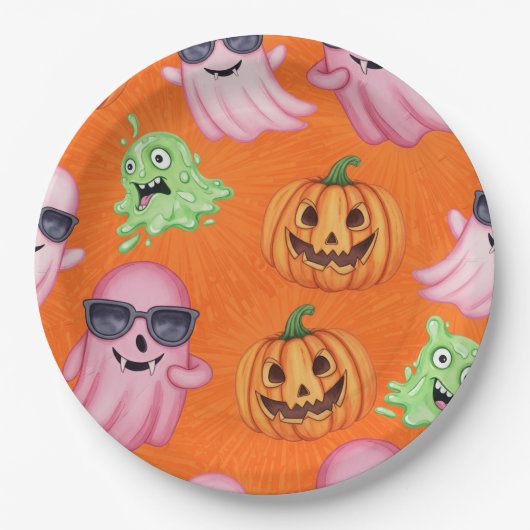 Geister in Brillen von Natasha Us Pappteller (Vorderseite)