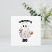 Geister Kaffee Halloween Lustig Einladung (Stehend Vorderseite)