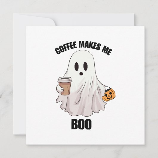 Geister Kaffee Halloween Lustig Einladung (Vorderseite)