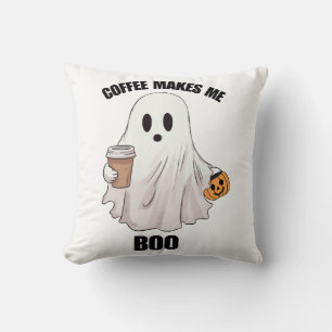 Geister Kaffee Halloween Lustig Kissen