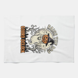 Geister-Kürbis-Shirt Vintage-Halloween-Gravur Te Geschirrtuch