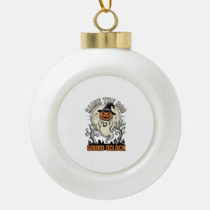 Geister-Kürbis-Shirt Vintage-Halloween-Gravur Te Keramik Kugel-Ornament