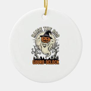 Geister-Kürbis-Shirt Vintage-Halloween-Gravur Te Keramik Ornament