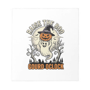 Geister-Kürbis-Shirt Vintage-Halloween-Gravur Te Notizblock