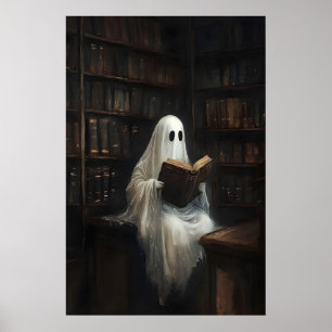 Geister lesen Bücher in der Bibliothek Druck, Digi Poster