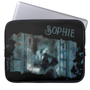 Geister Mädchen in Blau – Unheimliche Surreal Art Laptopschutzhülle