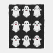 Geister mit verschiedenen Gesichtsausdrücken Hallo Fleecedecke (Vorderseite)