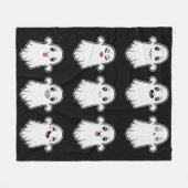 Geister mit verschiedenen Gesichtsausdrücken Hallo Fleecedecke (Vorderseite (Horizontal))