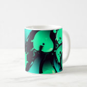 Geister-Muster Kaffeetasse (VorderseiteRechts)