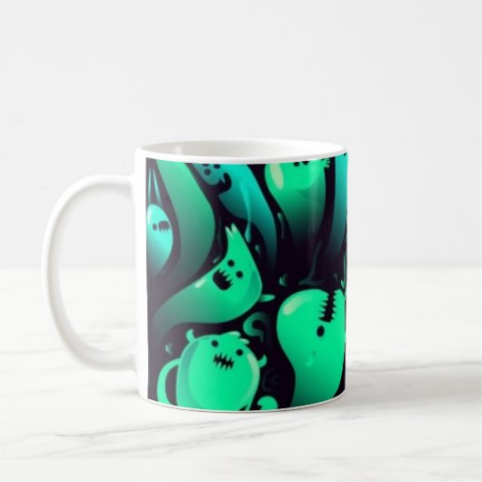 Geister-Muster Kaffeetasse (Links)