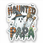 Geister-Papa Halloween-Geist-Design Aufkleber (Vorderseite)