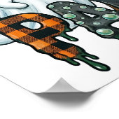 Geister-Papa Halloween-Geist-Design Poster (Ecke)