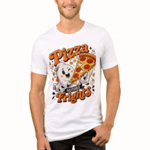 Geister-Pizza-Halloween-T-Shirt für Paare Party-Te