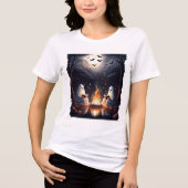 Geister Reading am Halloween-T - Shirt des Campfir (Vorderseite)