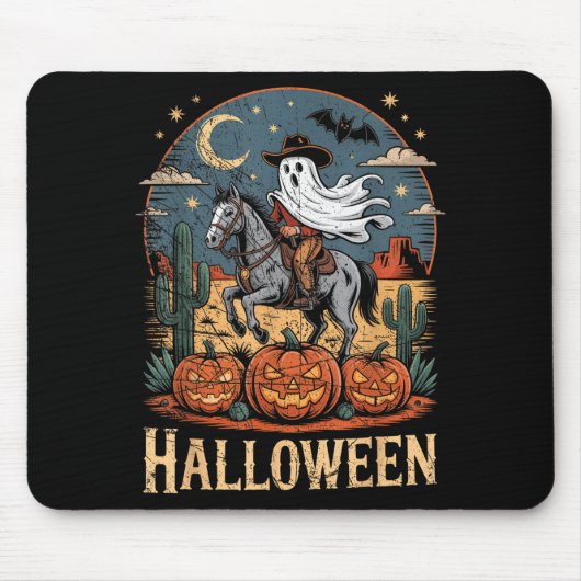 Geister Reitpferd Halloween-Saison Mousepad (Vorne)