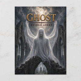 Geister Ruine Abtei Dark Cinema Postkarte