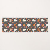 Geister, Schädel und Herbstblüten Yogamatte (Rückseite (Horizontal))