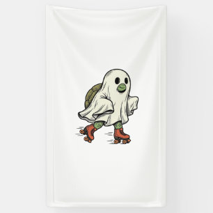 Geister-Schildkröte-Rollschuhfahren Vintage-Hallow Banner