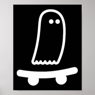 Geister-Skateboard Faules Halloween-Kostüm Lustige Poster