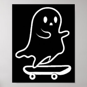 Geister-Skateboard faules Halloween-Kostüm lustige Poster