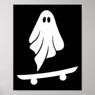 Geister-Skateboard faules Halloween-Kostüm lustige Poster