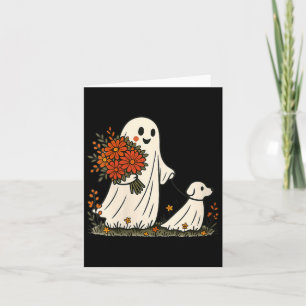 Geister-Spaziergang-Hunde-Funny-Halloween für Frau Karte