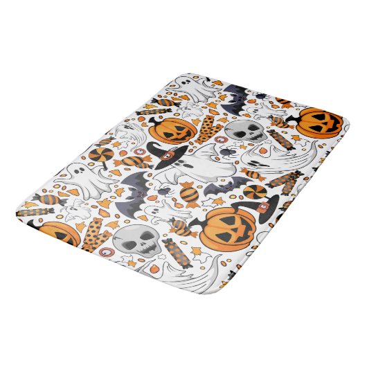 Geister Spooky und gruselige Niedliche Monster Badematte (Schrägansicht)