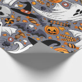 Geister Spooky und gruselige Niedliche Monster Geschenkpapier (Ecke)