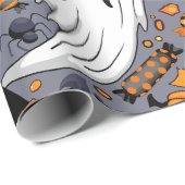 Geister Spooky und gruselige Niedliche Monster Geschenkpapier (Rolleneckpunkt)