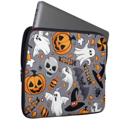 Geister Spooky und gruselige Niedliche Monster Laptopschutzhülle (Vorne Rechts)