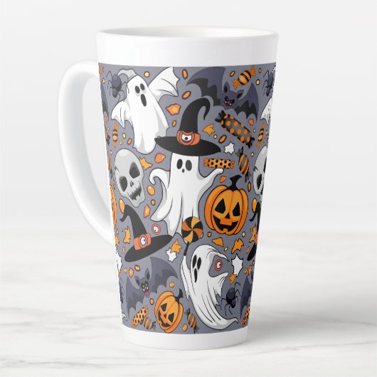 Geister Spooky und gruselige Niedliche Monster Milchtasse (Linke Ecke)
