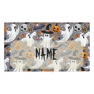 Geister Spooky und gruselige Niedliche Monster Namenschild