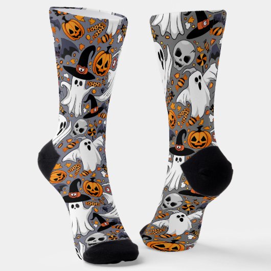 Geister Spooky und gruselige Niedliche Monster Socken (Gewinkelt)