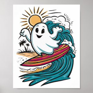 Geister-Surfing-Surfboard Poster