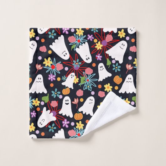 Geister und Blume Badhandtuch Set (Waschlappen)