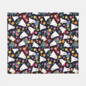 Geister und Blumen Fleecedecke (Vorderseite (Horizontal))