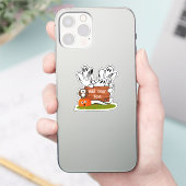 Geister und Freunde Halloween Aufkleber (Telefon)