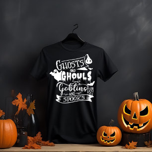 Geister und Ghouls Halloween-Typografie T-Shirt