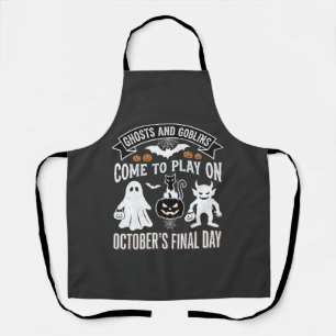 Geister und Goblins Halloween Oktober letzter Tag_ Schürze