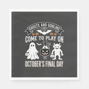 Geister und Goblins Halloween Oktober letzter Tag_ Serviette