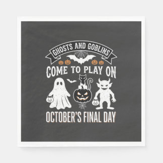 Geister und Goblins Halloween Oktober letzter Tag_ Serviette