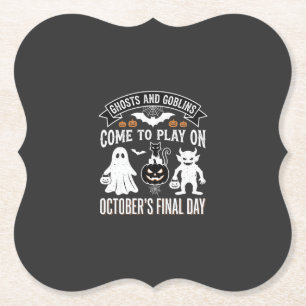 Geister und Goblins Halloween Oktober letzter Tag_ Untersetzer