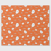 Geister und graue Wolken Halloween-Geschenkpackung Geschenkpapier (Flach)