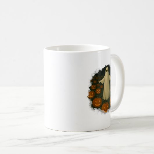 Geister und Kürpen! Halloween! Kaffeetasse (VorderseiteRechts)