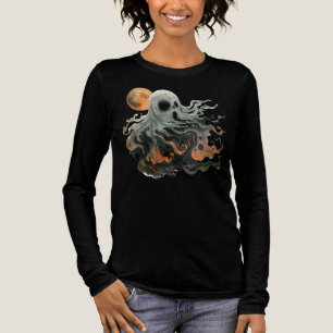 Geister- und Mond-Grafik-T-Shirt mit unheimlichem Tri-Blend Shirt