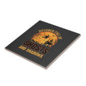 Geister und Schatten Halloween Mond Design Fliese (Seite)