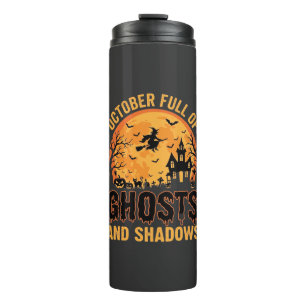 Geister und Schatten Halloween Mond Design Thermosbecher