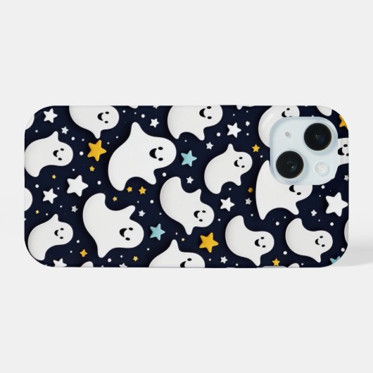 Geister und Sterne iPhone 15 Hülle (Rückseite (Horizontal))