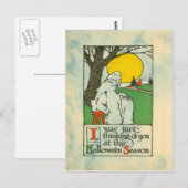 Geister-Vollmond-Baum Postkarte (Vorne/Hinten)